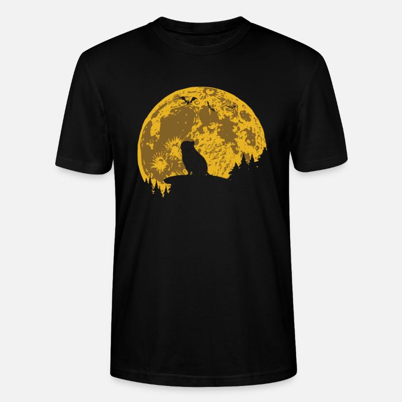 Cochon d'Inde Cochon d'Inde Lune - T-shirt bio CRAFTER Stanley Stella Unisexe - noir