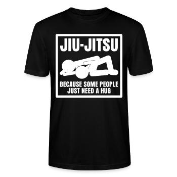 Brésilien Ju-Jitsu Jiu-Jitsu BJJ - T-shirt bio CRAFTER Stanley Stella Unisexe - noir - Devant - Alina (178cm) & Michal (187cm)