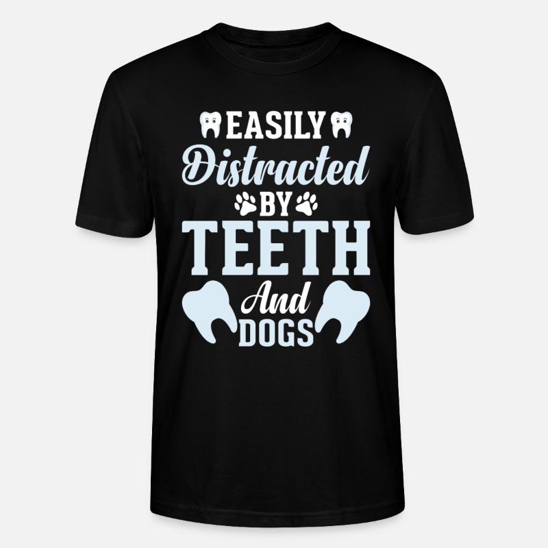 Dentiste Dentiste Dents - T-shirt bio CRAFTER Stanley Stella Unisexe - noir