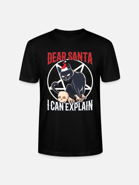 Dear santa i can explain - Stanley/Stella Unisex Bio-T-Shirt CRAFTER - Schwarz
