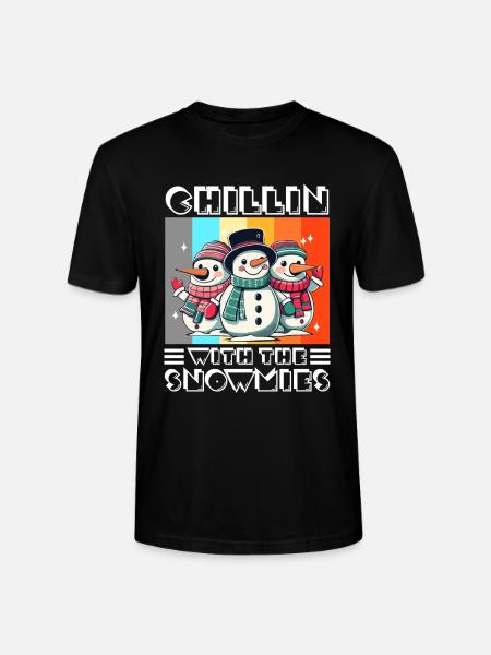 Chillin with my Snowmies - Stanley/Stella CRAFTER Unisex Organic T-Shirt - black