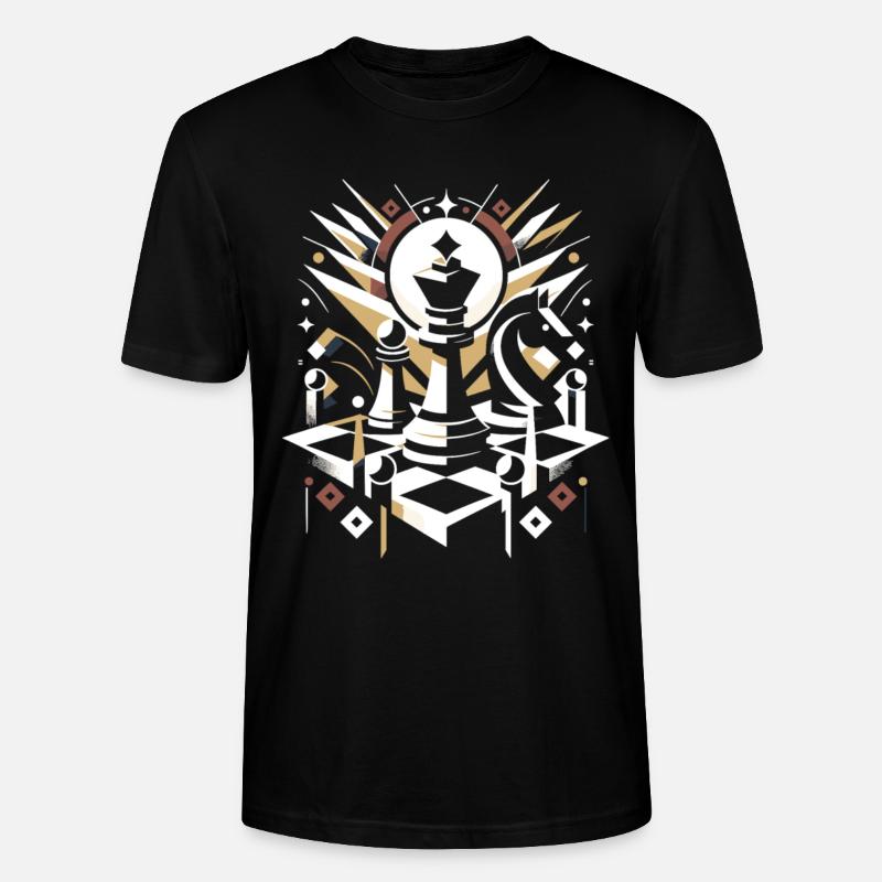 Jeu d’échecs abstrait Échecs - T-shirt bio CRAFTER Stanley Stella Unisexe - noir