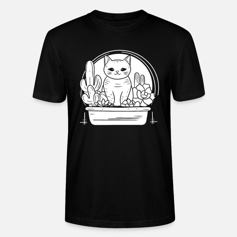 Katze - Stanley/Stella Unisex Bio-T-Shirt CRAFTER - Schwarz