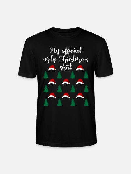 Lustiger Weihnachtswald Weihnachtsshirt - Stanley/Stella Unisex Bio-T-Shirt CRAFTER - Schwarz