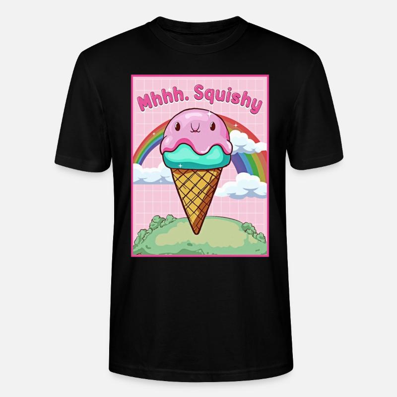 Kawaii Blobfisch-Eiscreme - Stanley/Stella Unisex Bio-T-Shirt CRAFTER - Schwarz