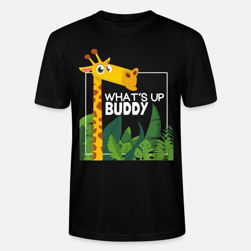 Lustige Giraffe, Comic Stil, Spruch - Stanley/Stella Unisex Bio-T-Shirt CRAFTER - Schwarz