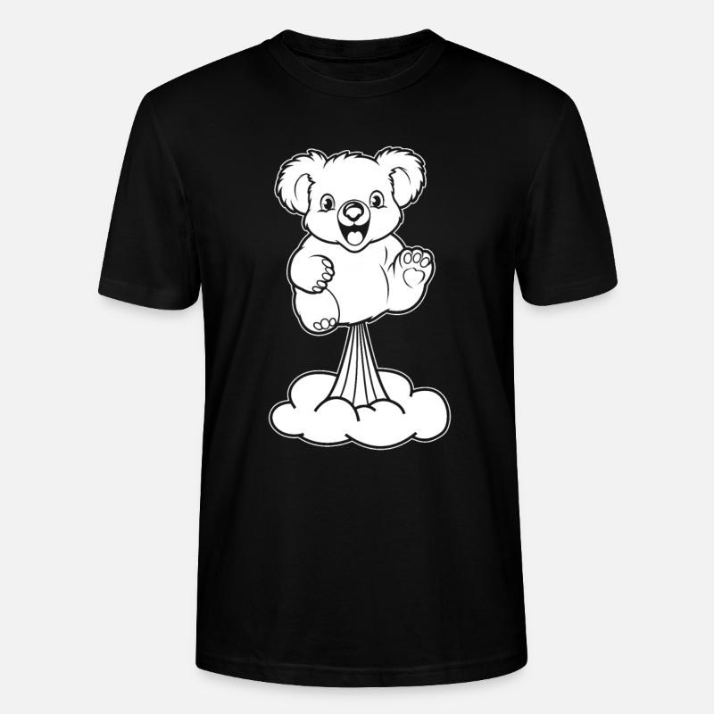 Koalabär Regenbogenfurz - Stanley/Stella Unisex Bio-T-Shirt CRAFTER - Schwarz