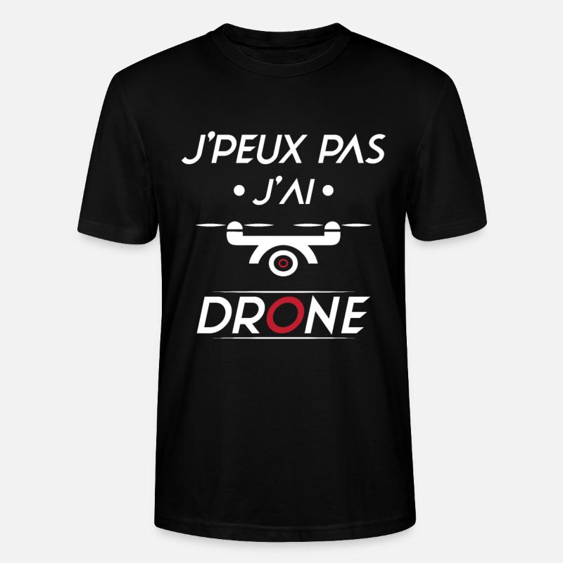 J'peux pas j'ai Drone - T-shirt bio CRAFTER Stanley Stella Unisexe - noir