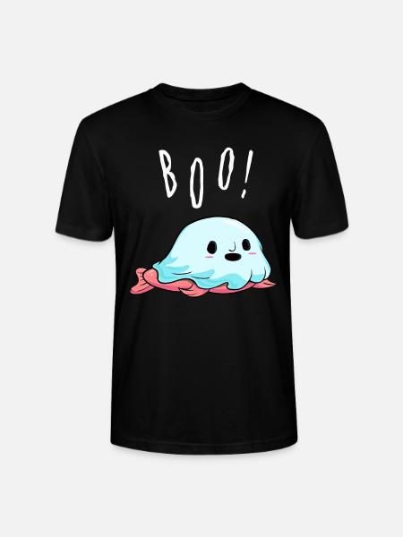 Kawaii Halloween Blobfish Fantôme - T-shirt bio CRAFTER Stanley Stella Unisexe - noir