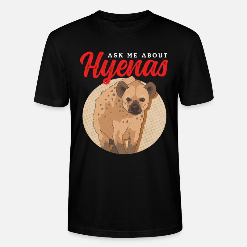Hyäne Hyänen Tüpfelhyäne Geschenk - Stanley/Stella Unisex Bio-T-Shirt CRAFTER - Schwarz