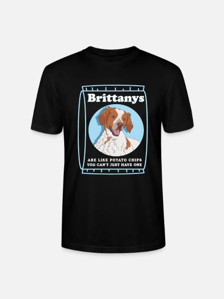Brittany Epagneul Breton Dog Gift - Stanley/Stella CRAFTER Unisex Organic T-Shirt - black