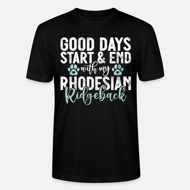 Rhodesian Ridgeback Gifts - Stanley/Stella Unisex Bio-T-Shirt CRAFTER - Schwarz