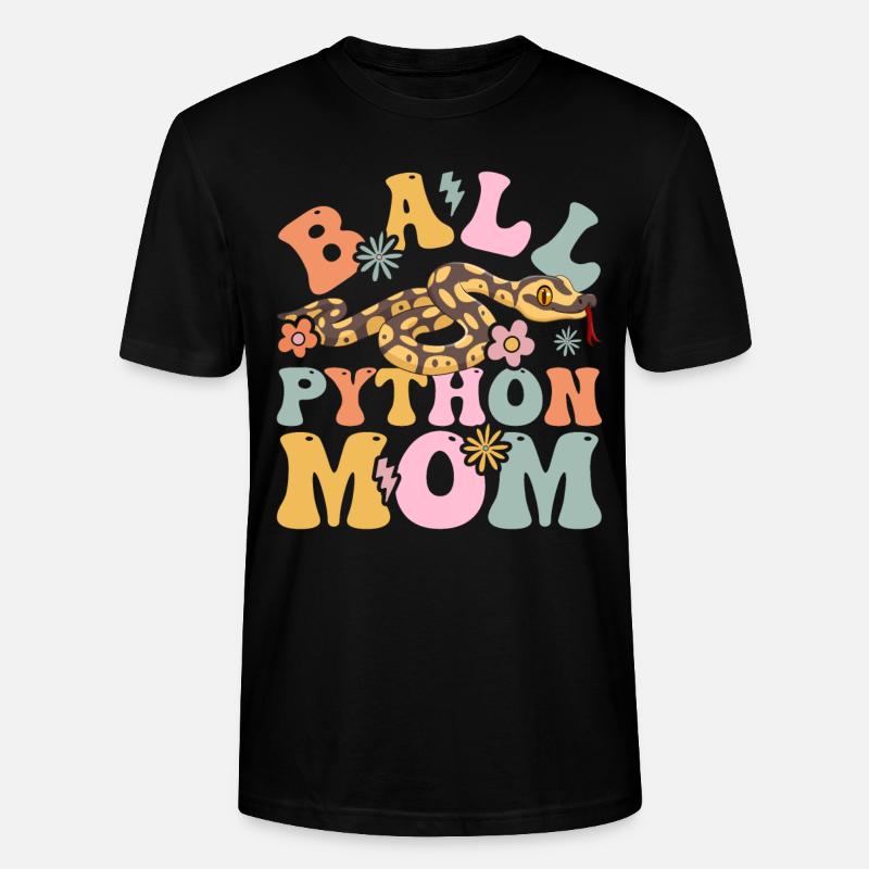 Groovy Snake Mom - Stanley/Stella Unisex Bio-T-Shirt CRAFTER - Schwarz