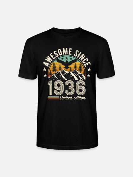 1936 - A legendary year - Stanley/Stella CRAFTER Unisex Organic T-Shirt - black