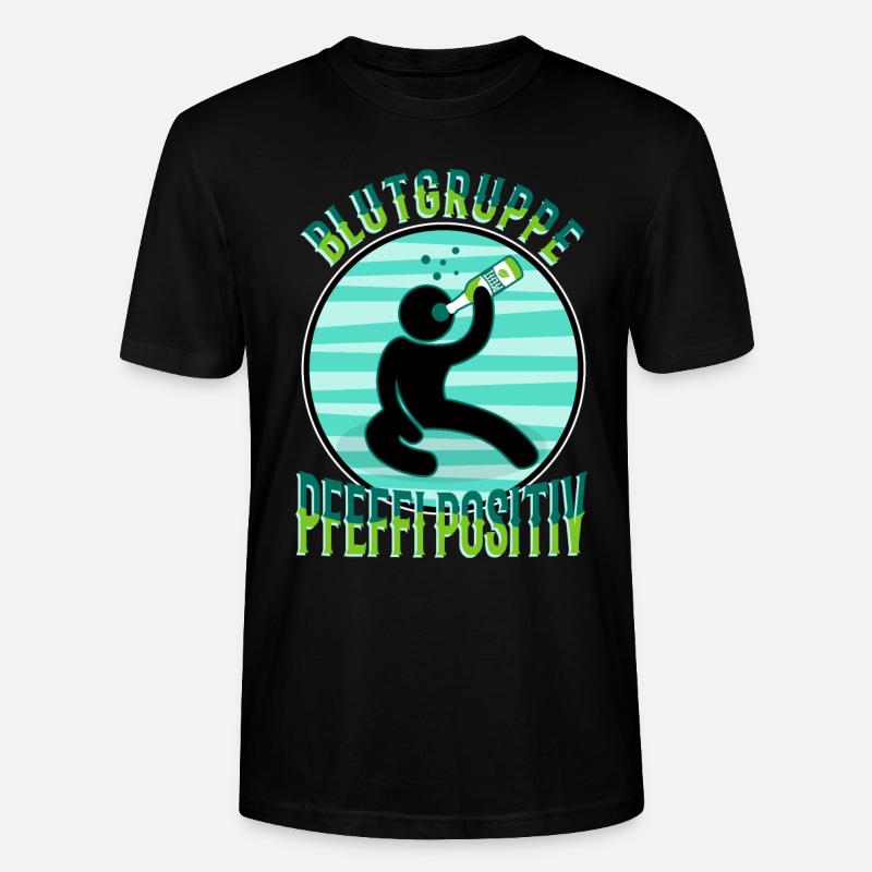 Blutgruppe Pfeffi Positiv - Stanley/Stella Unisex Bio-T-Shirt CRAFTER - Schwarz