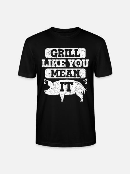 Grill Pork - Stanley/Stella CRAFTER Unisex Organic T-Shirt - black