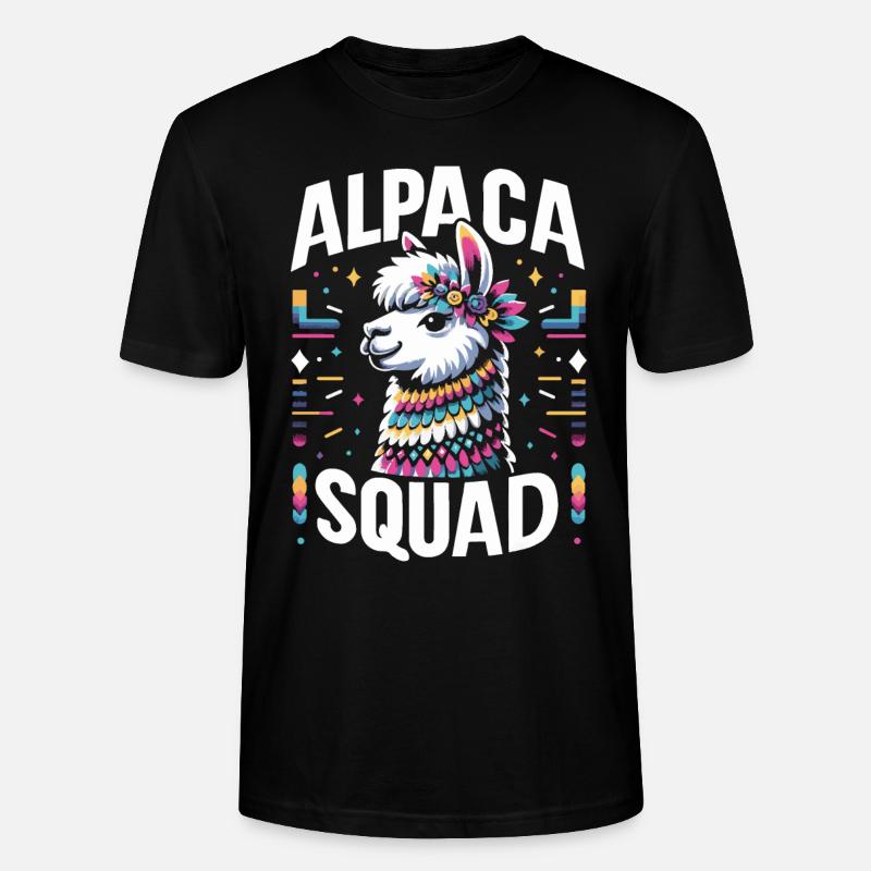 Lama d’alpaga - T-shirt bio CRAFTER Stanley Stella Unisexe - noir
