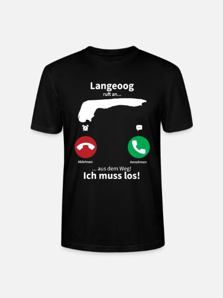 Langeoog Anruf - Stanley/Stella Unisex Bio-T-Shirt CRAFTER - Schwarz