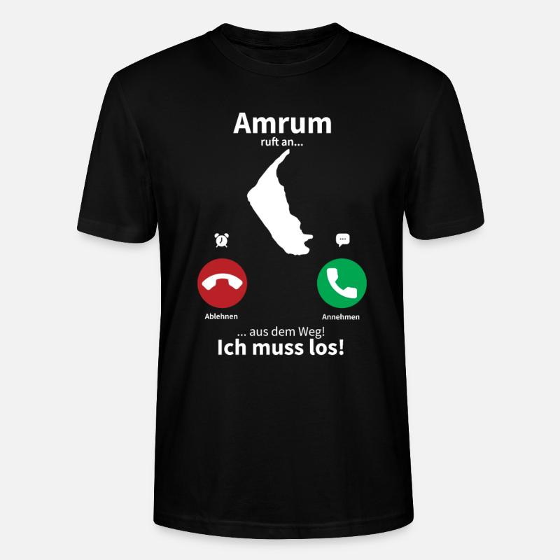 Amrum ruft an... - Stanley/Stella Unisex Bio-T-Shirt CRAFTER - Schwarz