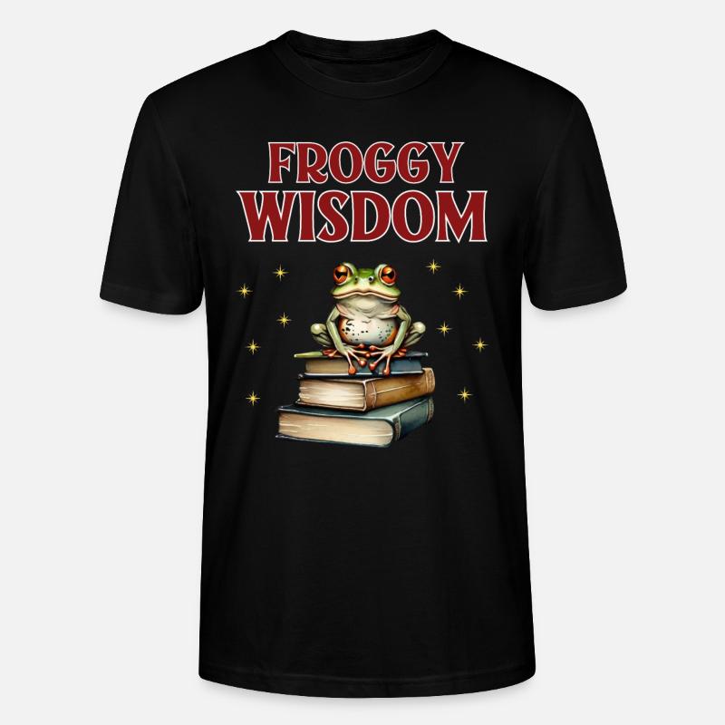 Sabiduría de ranas - Camiseta unisex ecológica CRAFTER de Stanley/Stella - negro