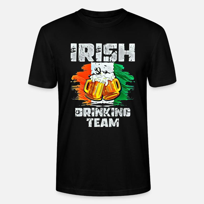 Équipe de beuverie d’Irlande - T-shirt bio CRAFTER Stanley Stella Unisexe - noir