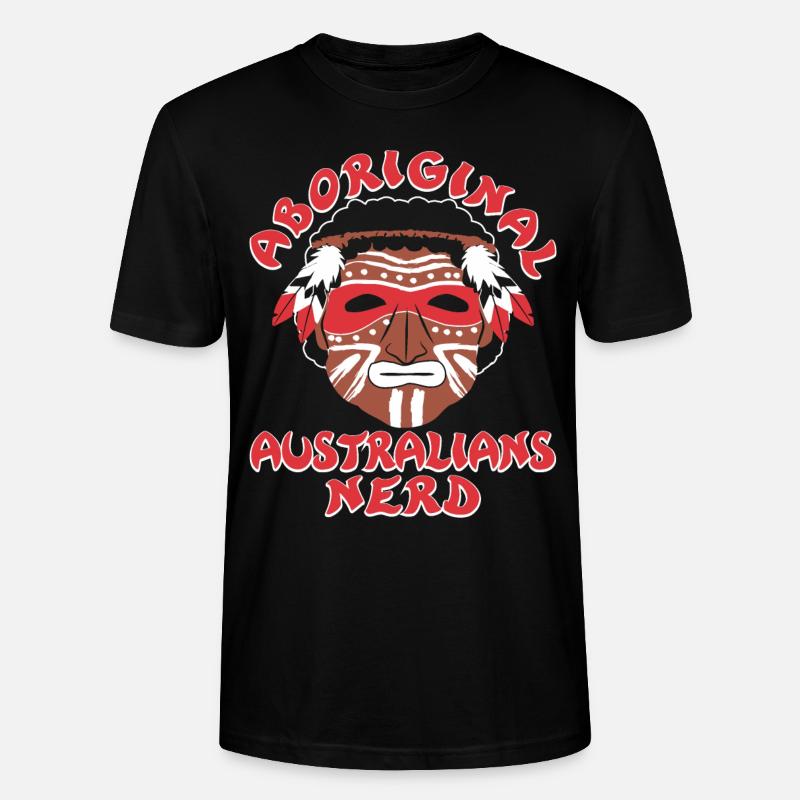 Aboriginal Australians Nerd - Stanley/Stella CRAFTER Unisex Organic T-Shirt - black