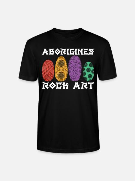 Art rupestre aborigène - T-shirt bio CRAFTER Stanley Stella Unisexe - noir
