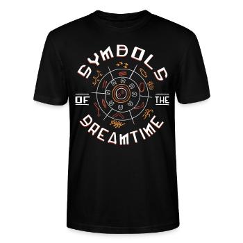 Symboles du Temps du Rêve - T-shirt bio CRAFTER Stanley Stella Unisexe - noir - Devant - Alina (178cm) & Michal (187cm)