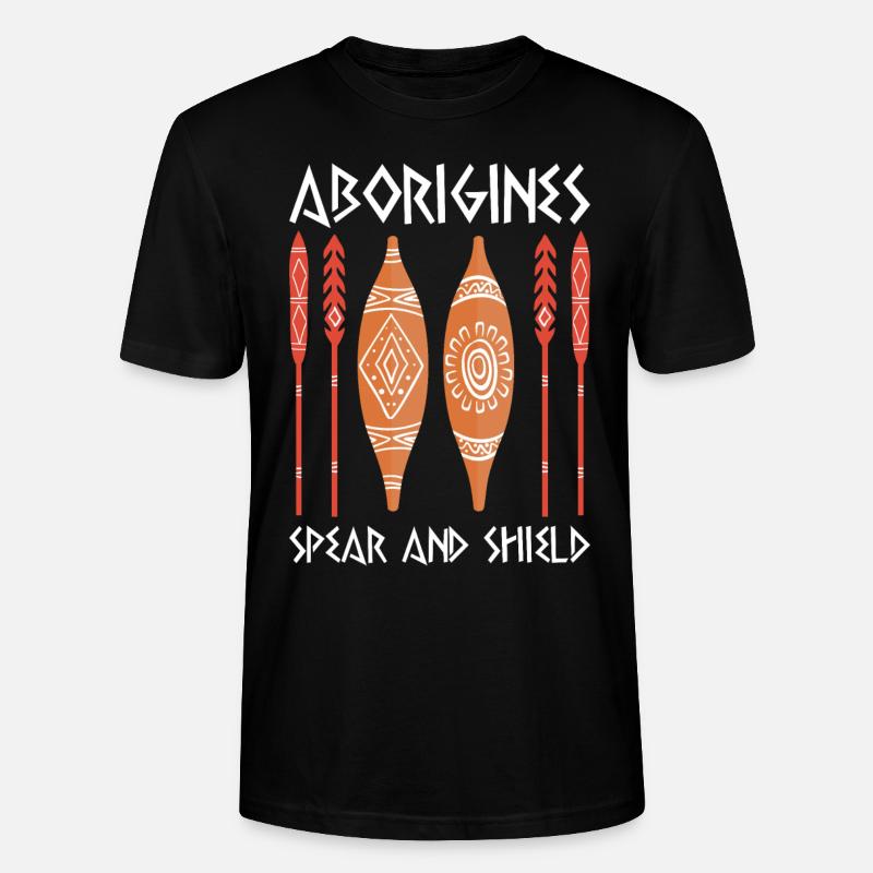 Bouclier de lance autochtone - T-shirt bio CRAFTER Stanley Stella Unisexe - noir