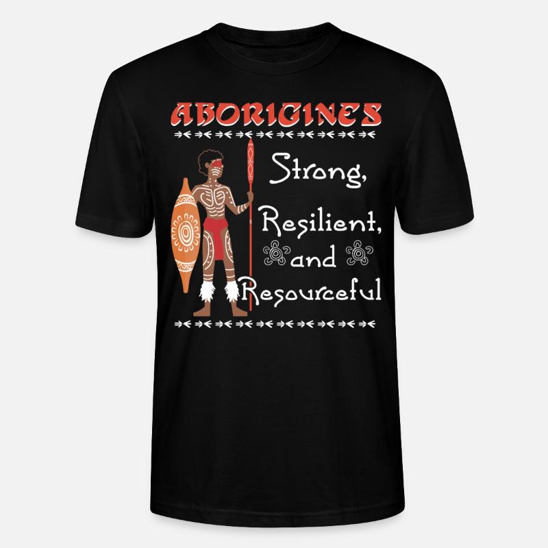 Aborigines Strong - Stanley/Stella Unisex Bio-T-Shirt CRAFTER - Schwarz