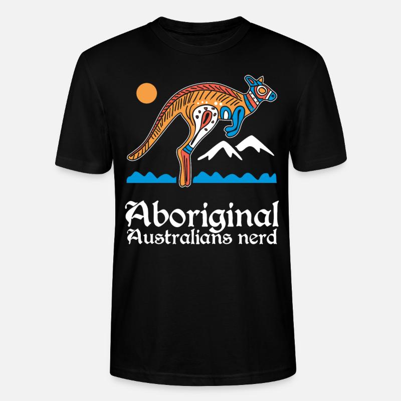 Aboriginal Australians Nerd - Stanley/Stella CRAFTER Unisex Organic T-Shirt - black