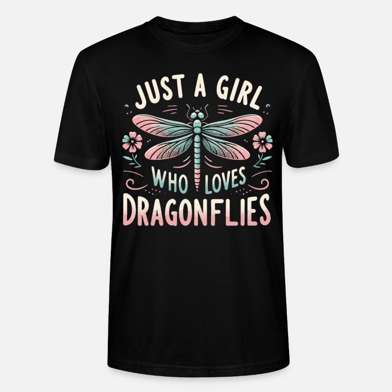 libellule libellules insectes nature - T-shirt bio CRAFTER Stanley Stella Unisexe - noir