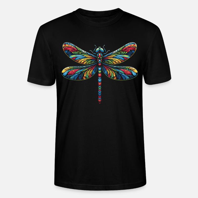 libellule libellules insectes nature - T-shirt bio CRAFTER Stanley Stella Unisexe - noir