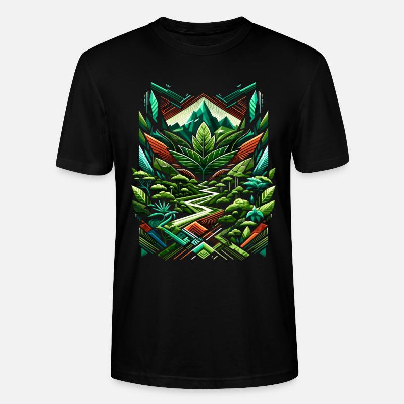 Abstract Ayahuasca Rainforest - Stanley/Stella Unisex Bio-T-Shirt CRAFTER - Schwarz
