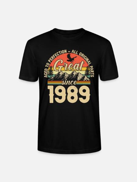 1989 - A legendary year - Stanley/Stella CRAFTER Unisex Organic T-Shirt - black