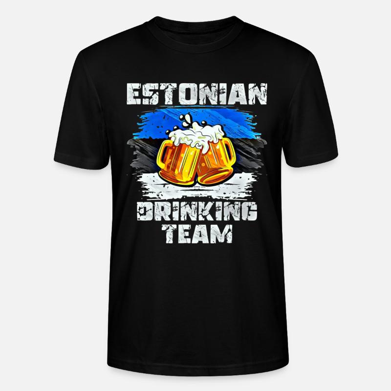 Équipe de beuverie d’Estonie - T-shirt bio CRAFTER Stanley Stella Unisexe - noir