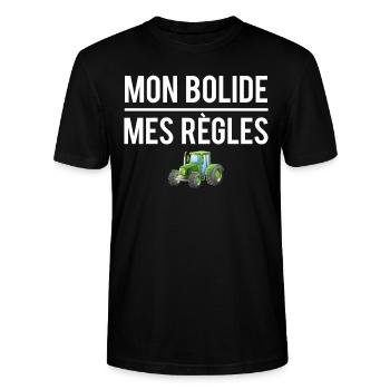 Mon bolide mes règles agriculteur tracteur - T-shirt bio CRAFTER Stanley Stella Unisexe - noir - Devant - Alina (178cm) & Michal (187cm)