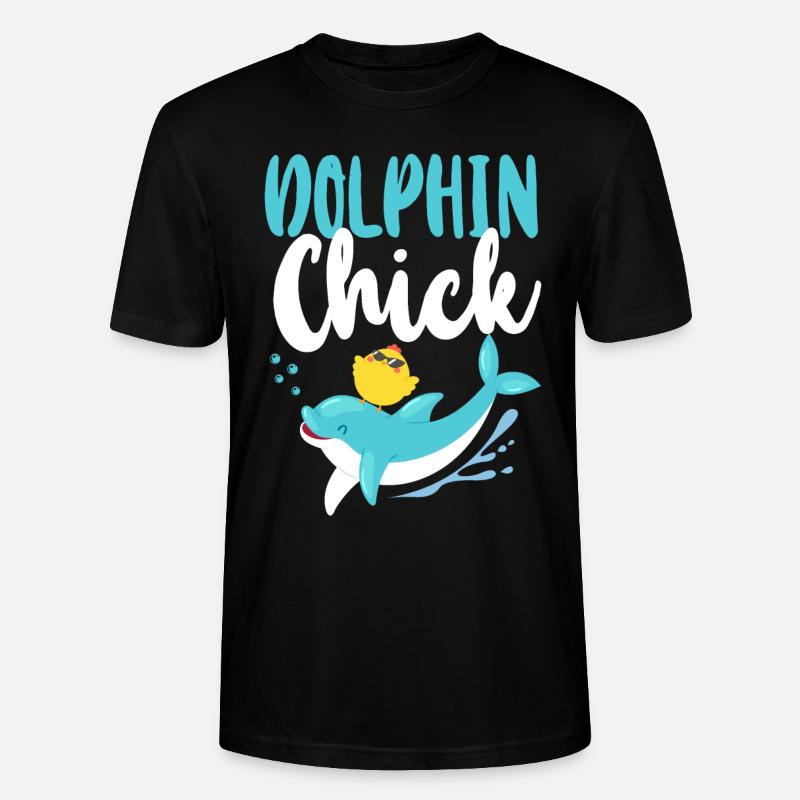 Dolphin Chicken Dolphin Chick - Stanley/Stella Unisex Bio-T-Shirt CRAFTER - Schwarz