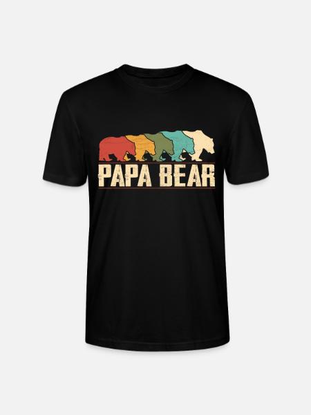 Papa Bear - Stanley/Stella CRAFTER Unisex Organic T-Shirt - black
