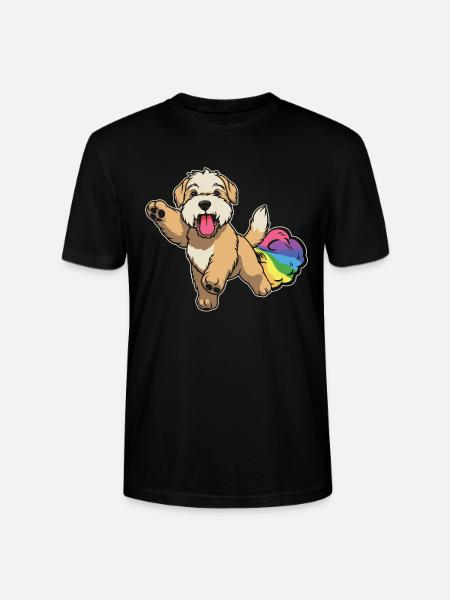 Wheaten Terrier Drôle Rainbow Pet - T-shirt bio CRAFTER Stanley Stella Unisexe - noir