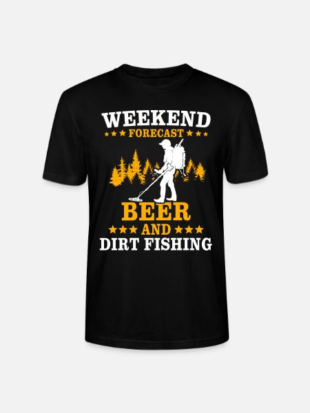 Dirt Fishing Metal Detector - Stanley/Stella CRAFTER Unisex Organic T-Shirt - black