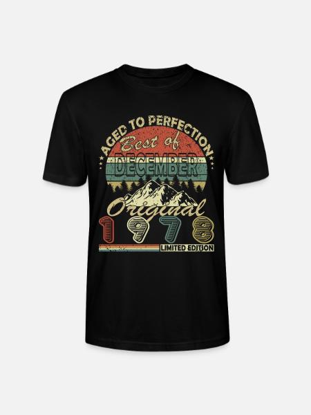 45th birthday born December 1978 Original 197 - Stanley/Stella CRAFTER Unisex Organic T-Shirt - black