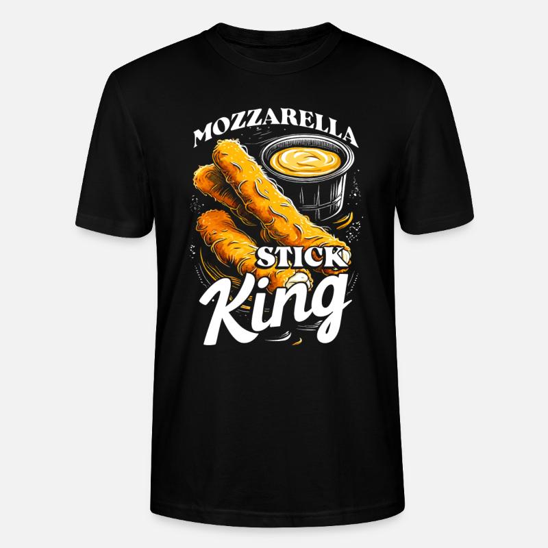 Bâtonnet de mozzarella King - T-shirt bio CRAFTER Stanley Stella Unisexe - noir