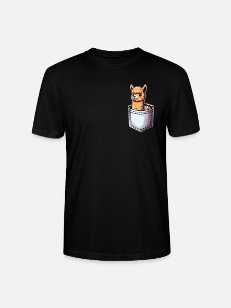 Alpaca Llama - Stanley/Stella CRAFTER Unisex Organic T-Shirt - black