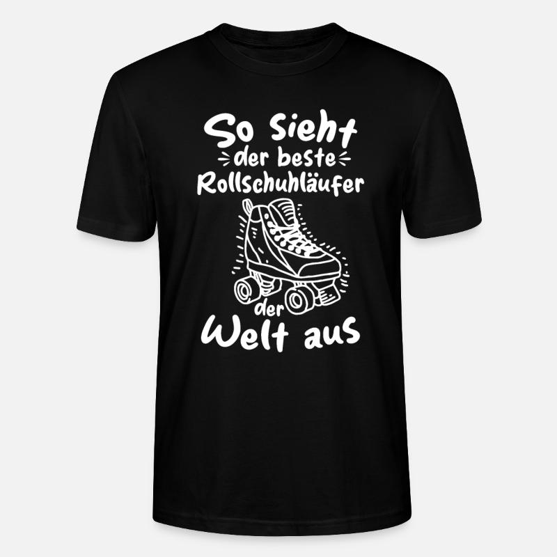 Rollschuhläufer Rollschuhfahrer - Stanley/Stella Unisex Bio-T-Shirt CRAFTER - Schwarz
