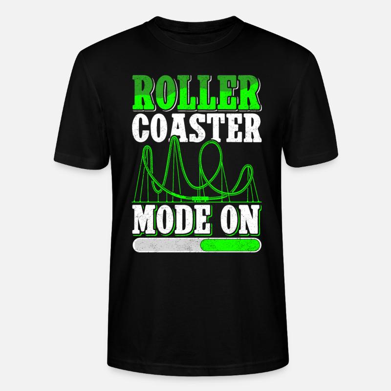 Achterbahn Roller Coaster Rollercoaster Geschenk - Stanley/Stella Unisex Bio-T-Shirt CRAFTER - Schwarz
