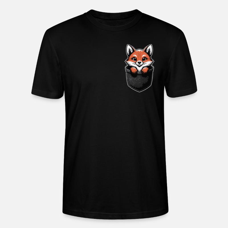 Fuchs Füchse Tier - Stanley/Stella Unisex Bio-T-Shirt CRAFTER - Schwarz