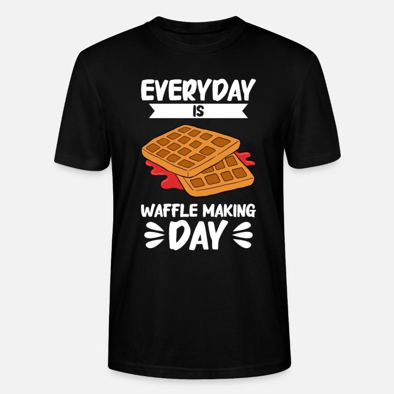 Waffle making waffle maker - Stanley/Stella CRAFTER Unisex Organic T-Shirt - black