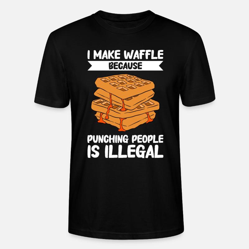 Waffle making waffle maker - Stanley/Stella CRAFTER Unisex Organic T-Shirt - black