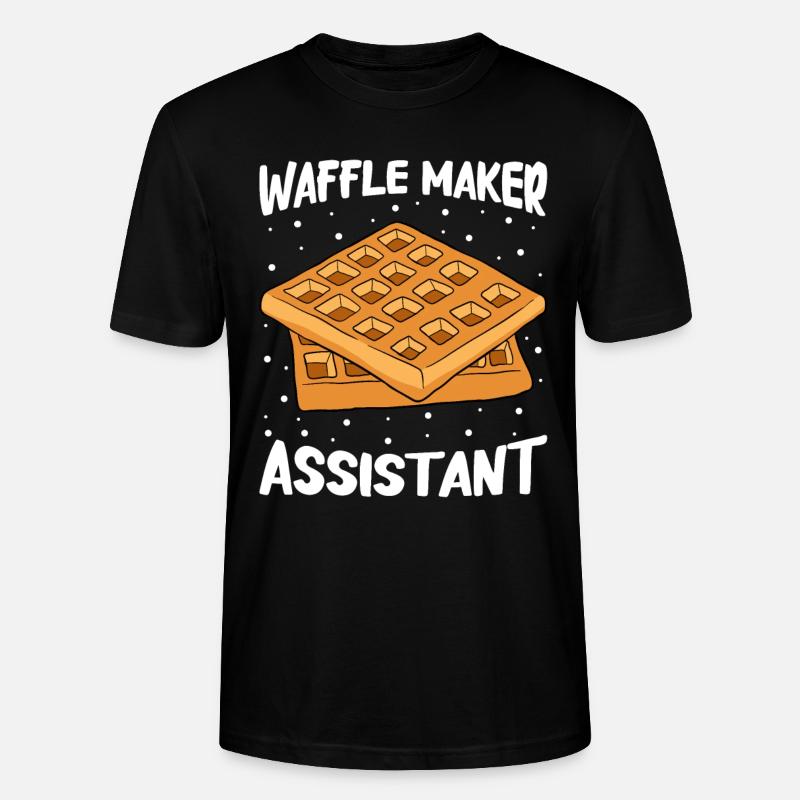 Waffle making waffle maker - Stanley/Stella CRAFTER Unisex Organic T-Shirt - black